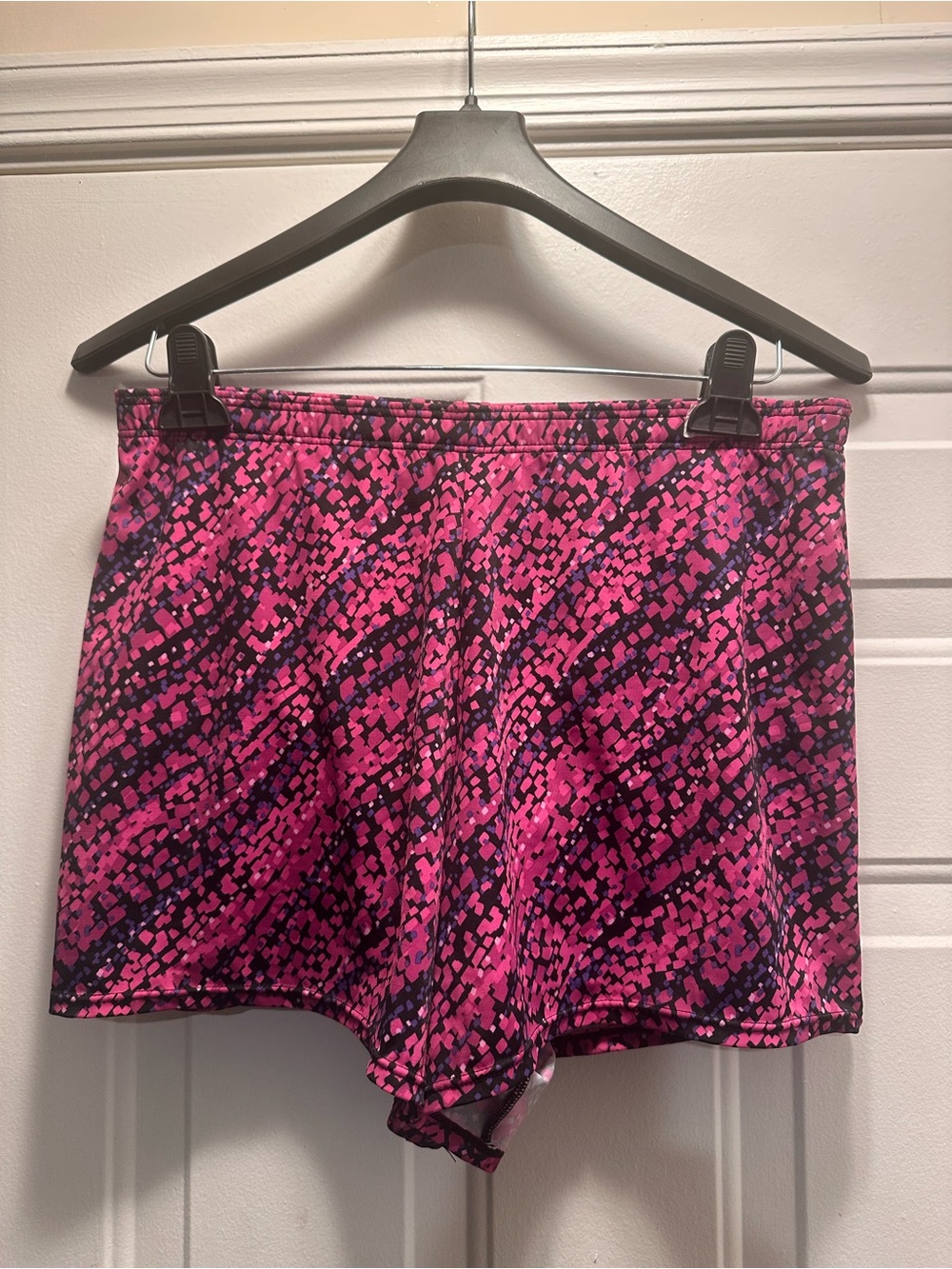 Blair Hot Pink & Black Abstract Swim Athletic Shorts